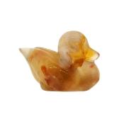 Gemstone Duck Carving in Flower Agate.   SPR15185POL