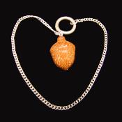 Acorn Dowsing Pendulum in Copper Gold Stone.   SPR15967POL