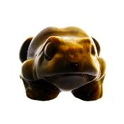 Gemstone Carving Of A Frog In Tiger's Eye.   SPR16800POL