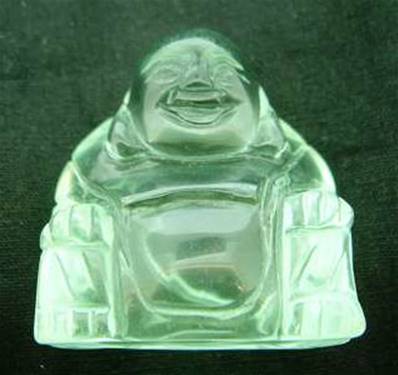 OPALITE GLASS BUDDA CARVING. SPR4005POL