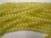 YELLOW JADE BEAD STRING. SPR3304