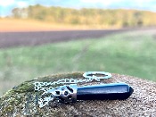 BLACK OBSIDIAN DOWSING/ HEALING PENDULUM.   SPR14375