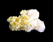 YELLOW STAR MUSCOVITE MICA WITH QUARTZ  CRYSTAL SPECIMEN.   SP11754