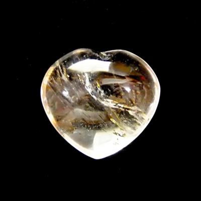 LARGE PUFF HEART IN QUARTZ.   SP13367POL