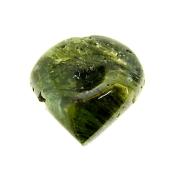 Prehnite With Epidote Gemstone Heart.   SP13779POL