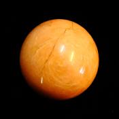 GEMSTONE SPHERE IN PEACH MOONSTONE WITH FELDSPAR.   SP13906SLF