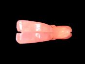 Kneeling Fairy Carving in Brazilian Rose Quartz.   SP14029POL