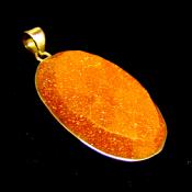 925 Silver with Copper Goldstone Designer Pendant.   SP15110PEND 