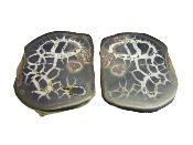 Septarian Sliced & Polished Face Nodule Pair.   SP15848POL