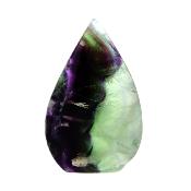 Fully Polished Flame Carving In Purple/ Green Fluorite.   SP16851POL