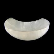 Half Moon shaped Trinket or Finger Bowls in Selenite/ Satin Spar.   SPR15441POL