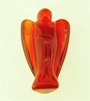 MINI ANGEL CARVING IN CARNELIAN. SPR2977POL