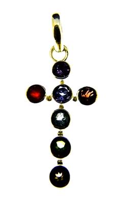 CHAKRA CRUCIFIX PENDANT IN 925 SILVER. SPR9189PEND