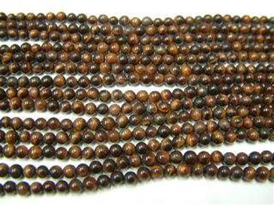 BROWN TIGERSEYE BEAD STRING. SPR3299
