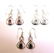 925 SILVER PENDANT STYLE EARRINGS.   E3304