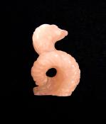 CARVING OF A COBRA IN ROSE QUARTZ.   SP11105POL