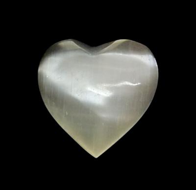 SELENITE (SATIN SPAR) HEARTS