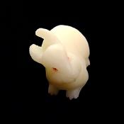 CARVING OF A RABBIT IN WHITE JADE.   SP13284POL