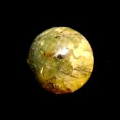 GEMSTONE SPHERE IN PREHNITE.   SP13813POL