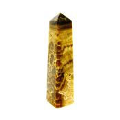 GEMSTONE OBELISK IN BANDED ARAGONITE.   SP15003POL