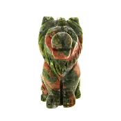 Adorable Carving Of A Lion In Unakite.   SP16287POL