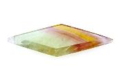 Fluorite fully polished diamond (Rhomboid Shape) slice specimen.   SP16833POL