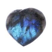 Gemstone Puff Heart Carving In Labradorite.   SP16995POL