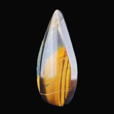 Tiger's Eye Fully Polished 'Flame' Carving.   SP17158POL