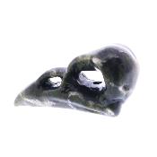 Raven Skull Carving In Nephrite Jade.   SP17201POL