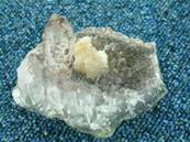 GOETHITE, CACOXONITE, CALCITE & AMETHYST CLUSTER SPECIMEN. 85 X 75 X 45MM APROX. 174g. SP306