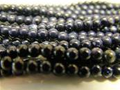 BLUE GOLDSTONE BEAD STRING.   SPR354