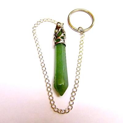 GREEN AVENTURINE DOWSING/ HEALING PENDULUM.   SPR14279