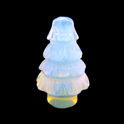 GEMSTONE CHRISTMAS TREE CARVING IN OPALITE.   SPR14498POL