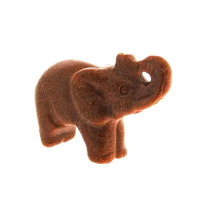 Gemstone Elephant Carving in Copper Goldstone.   SPR15174POL