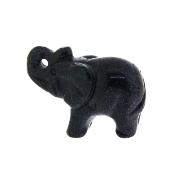 Gemstone Elephant Carving in Blue Goldstone.   SPR15175POL