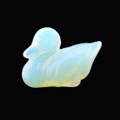 Gemstone Duck Carving in Opalite.   SPR15181POL