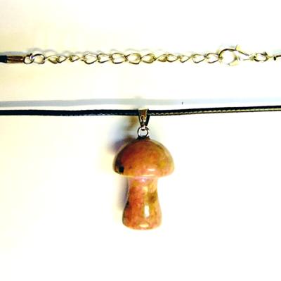 Gemstone Mushroom Pendant in Rhodonite.   SPR15378PEND