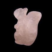 Squirrel carving in Rose Quartz.   SPR15437POL