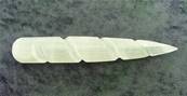 SELENITE (SATIN SPAR) SPIRAL CARVED HEALING WANDS. SPR7610POL