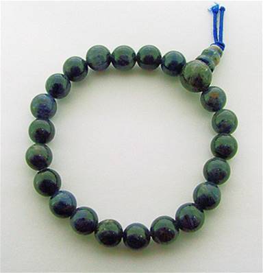 POWER BEAD BRACELET IN BLUE AVENTUERINE.   SPR7986BR