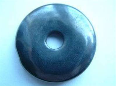 LARGE HEMATITE GEMSTONE DONUTS/ PI STONES. DO42HEM