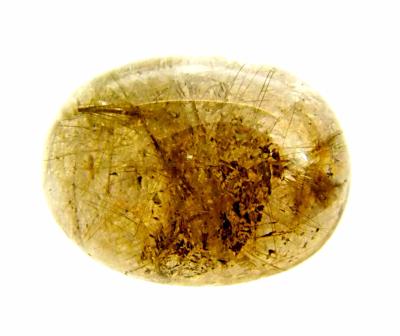 DOME POLISHED RUTILATED SMOKEY QUARTZ PEBBLE.   SP10118POL