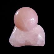 ROSE QUARTZ SPHERE WITH STAND.   SP14052POL