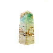 BLUE STRIPED ARAGONITE GEODE OBELISK.   SP14325POL