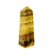 GEMSTONE OBELISK IN BANDED ARAGONITE.   SP15004POL