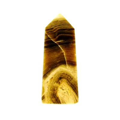 GEMSTONE OBELISK IN BANDED ARAGONITE.   SP15005POL