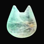 Fluorite Finger/ Trinket Bowl In Shape Of A Cats Head.   SP16387POL  