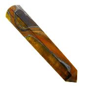 Tiger's Eye Tapered And Faceted Healing Point/ Wand With Rounded End.   SP16550POL