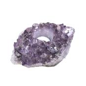 Amethyst Druze Single Candle Tea Light Holder.   SP17047