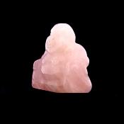 BUDDHA CARVING IN ROSE QUARTZ.   SPR14659POL